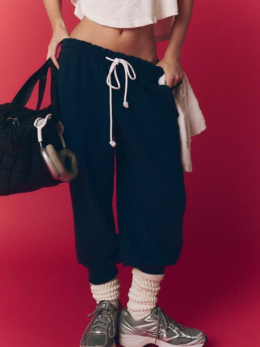 FP FLUTTER CROPPED JOGGER IN MIDNIGHT NAVY - Picture 7 of 11
